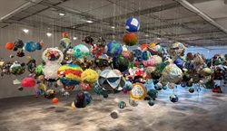 Globes at small worlds exhibition 