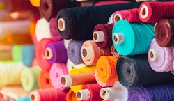 Different coloured threads for textiles